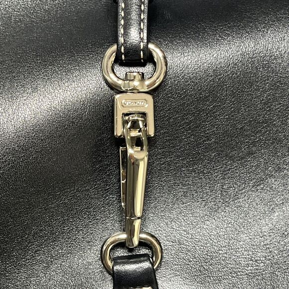 VINTAGE COACH HAMILTON HOBO CLIP 7751 SHOULDER BAG HANDBAG PURSE LEATHER BLACK - Picture 4 of 14